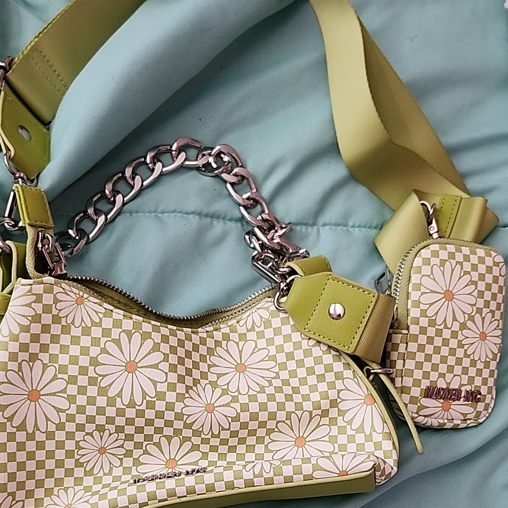 Madden NYC Green Purse and Coin Pouch